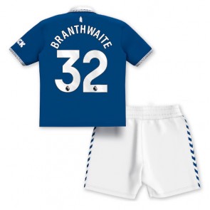 Everton Jarrad Branthwaite #32 Hjemmebanesæt Børn 2023-24 Kort ærmer (+ korte bukser)